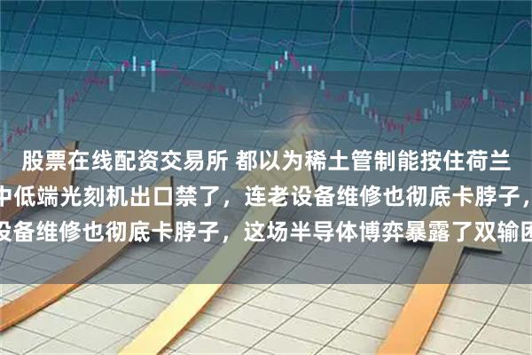 股票在线配资交易所 都以为稀土管制能按住荷兰，没想到他们反手就把中低端光刻机出口禁了，连老设备维修也彻底卡脖子，这场半导体博弈暴露了双输困境